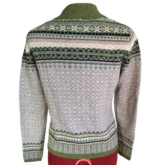 Great Northwest Clothing Co. Medium‎ P 100% Lambswool Nordic Cardigan Sweater - Picture 3 of 6